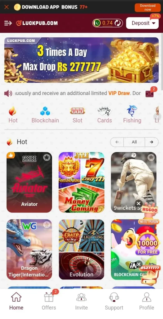 LUCKPUB CASINO Game interface screen shot image