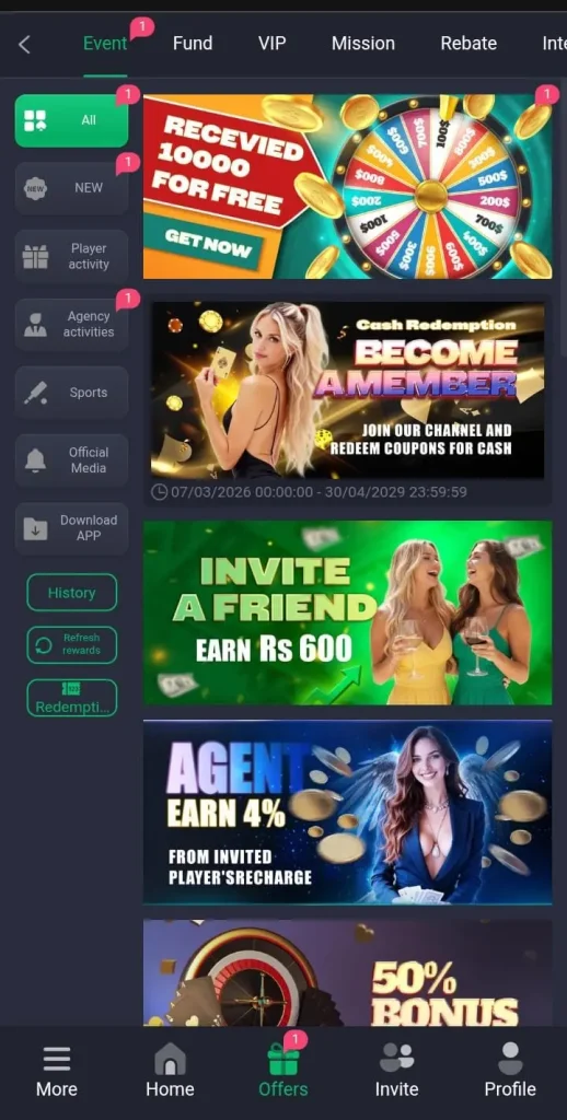 Daily bonuses in HQ177 Game