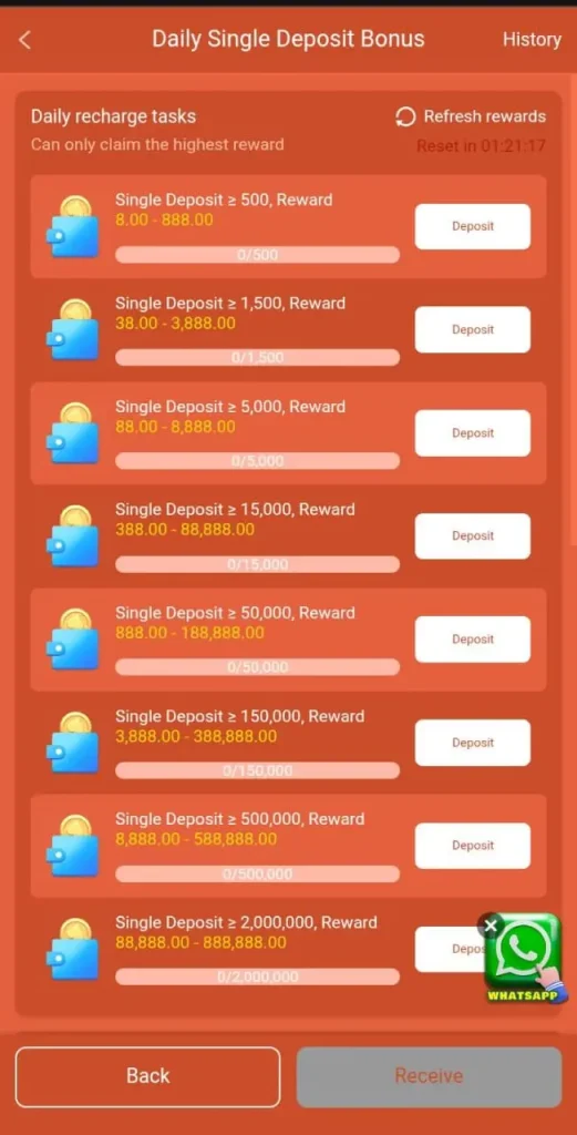 Deposit method in 588win game