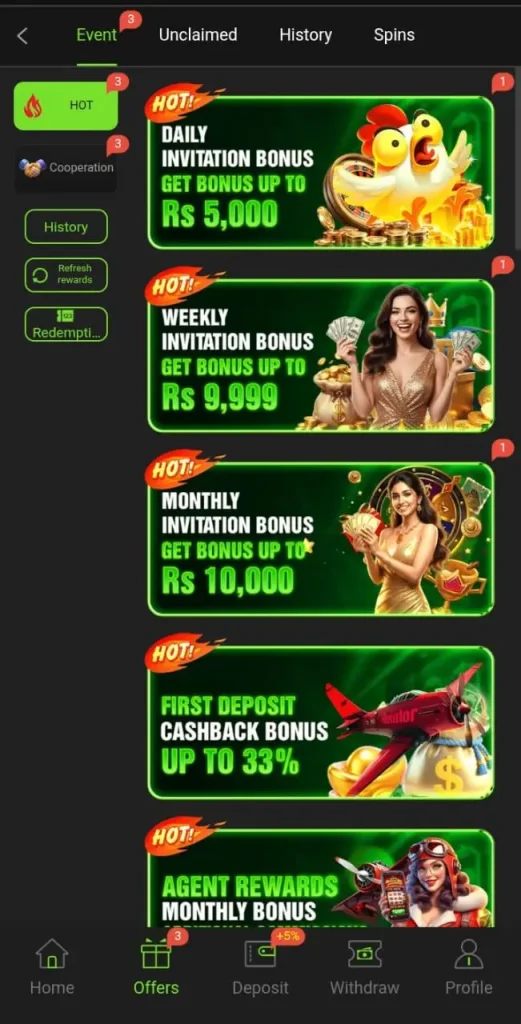 BET877 Game Daily bonuses
