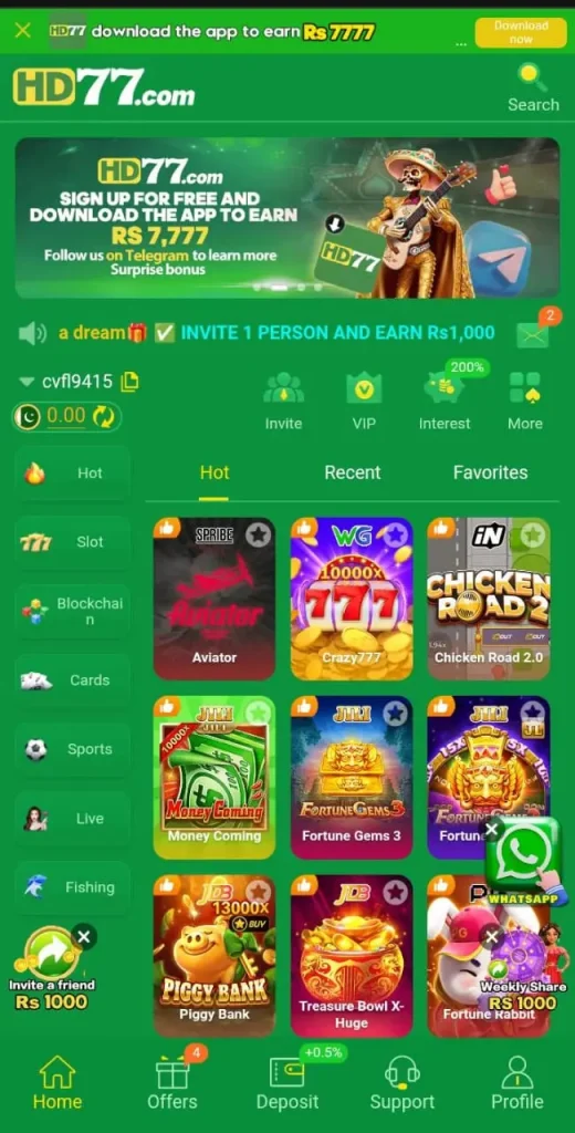 Hd77game lobby image