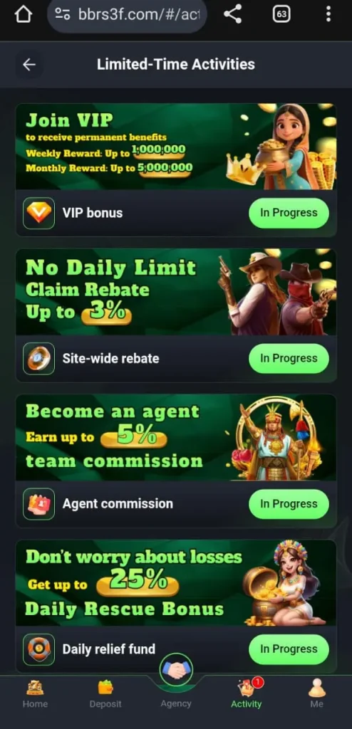 Daily bonuses in bbrs game