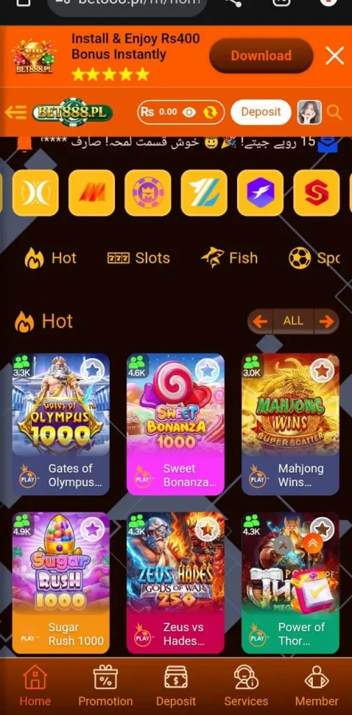 sv777 game lobby image